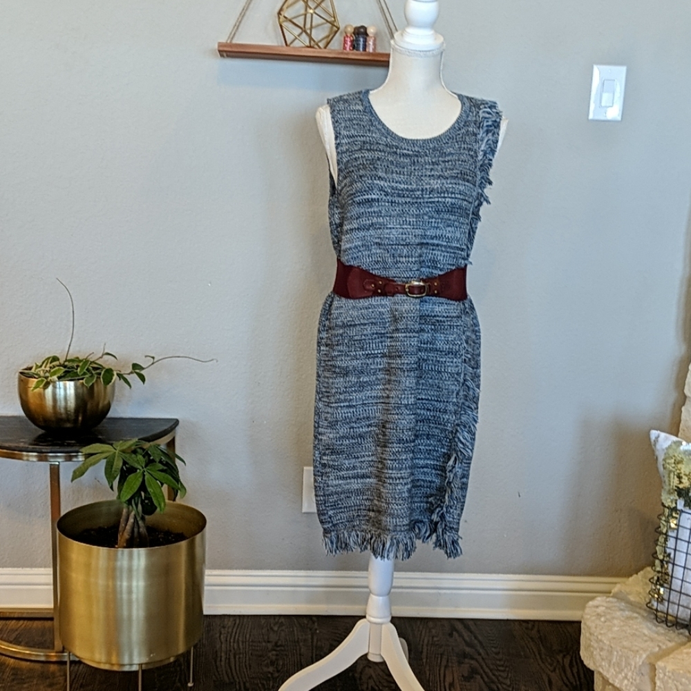 Anthropologie Holding Horses Tweed Fringed Dress -